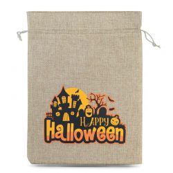 Zakjes Halloween 1 / jute, 40 x 55 cm - natuurlijke kleur Grote Zakken 40x55 cm