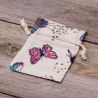 Zakjes à la linnen met print 10 x 13 cm - natuurlijk / vlinder Voor het huisdier