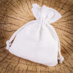 Katoenen zakjes 18 x 24 cm - wit Witte zakjes