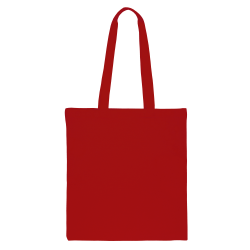Een katoenen tas 38 x 42 cm met lange hengsels - rood Katoenen zakken
