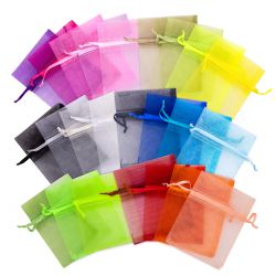Organza zakjes 12 x 15 cm - kleurenmix Veelkleurige zakken