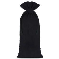 Katoenen zakjes 16 x 37 cm - zwart Zwarte zakken