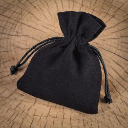 Katoenen zaks 22 x 30 cm - zwart Zwarte zakken