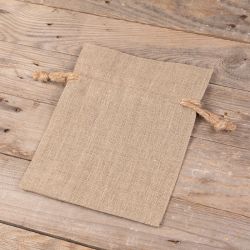 Natuurlijke linnen zakjes 15 x 20 cm Zakjes met een snelle en gemakkelijke sluiting