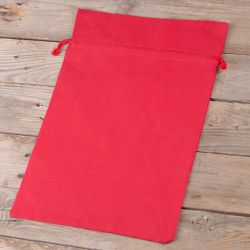 Katoenen zaks 26 x 35 cm - rood Rode zakjes