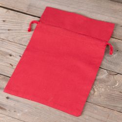 Katoenen zakjes 18 x 24 cm - rood Rode zakjes