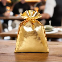 Metaalachtige zakjes 22 x 30 cm - goud metallic Gouden zakjes