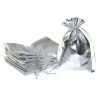 Metaalachtige zakjes 13 x 18 cm - zilver metallic Baby Shower