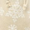 Zakjes à la linnen met print 18 x 24 cm - natuurlijke kleur / sneeuw Bedrukte organzazakjes