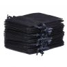Organza zakjes 10 x 13 cm - zwart Halloween