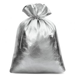 Metaalachtige zakjes 26 x 35 cm - zilver metallic Metaalachtige zakken