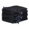 Organza zakjes 26 x 35 cm - zwart Fruitzakken