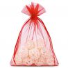 Organza zakjes 15 x 20 cm - rood Kerst tassen