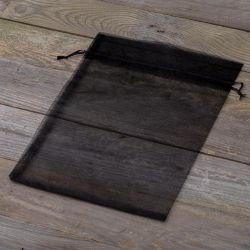 Organza zakjes 26 x 35 cm - zwart Zwarte zakken