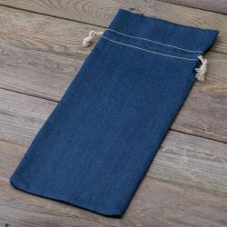Jeans zakje 16 x 37 cm - blauw Op reis