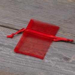Organza zakjes 5 x 7 cm - rood Valentijn