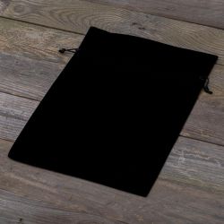 Fluwelen zakjes 22 x 30 cm - zwart Grote Zakken 22x30 cm