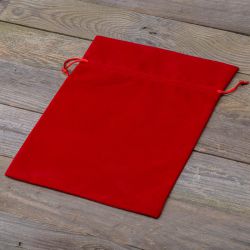 Fluwelen zakjes 22 x 30 cm - rood Kerst tassen
