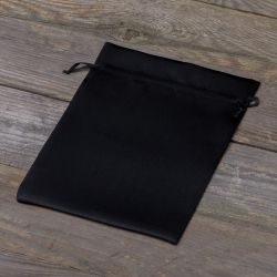 Satijnen zakjes 15 x 20 cm - zwart Zwarte zakken