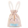 Jute zakje 13 x 18 cm – Pasen + houten paasei met hengsels Gelegenheden zakjes