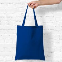 Een katoenen tas 38 x 42 cm met lange hengsels - blauw Blauwe zakjes