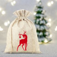 Jute zak 26 x 35 cm - Kerstmis Jute zakjes