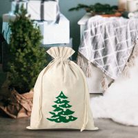 Linnen zakje 26 x 35 cm - Kerstmis - Kerstboom Alle producten