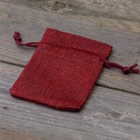 Jute zakjes 6 x 8 cm - bordeaux Lavendel en potpourri