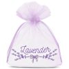 Organza zakjes 10 x 13 cm - lichtpaars met druk (lavendel) Lichtpaarse zakken