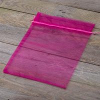 Organza zakjes 22 x 30 cm - fuchsia Fruitzakken