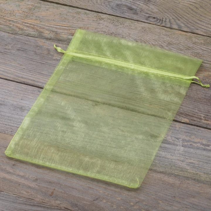 Organza zakjes 22 x 30 cm - groen Organza zakken