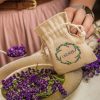 Zakjes à la linnen met print 10 x 13 cm - natuurlijke kleur / van lavendel Lifehack – slimme ideeën