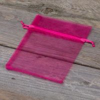 Organza zakjes 10 x 13 cm - fuchsia Lavendel en potpourri