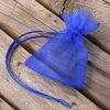 Organza zakjes 7 x 9 cm (SDB) - blauw Blauwe zakjes