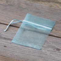 Organza zakjes 7 x 9 cm (SDB) - hemelsblauw Voor kinderen