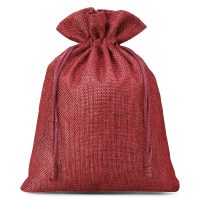 Jute zakjes 15 x 20 cm - bordeaux Bordeaux zakken