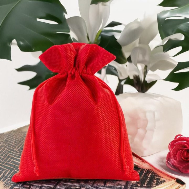 Jute zakjes 15 x 20 cm - rood Lifehack – slimme ideeën