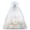 Organza zakjes 30 x 40 cm - zilver Zilveren / grijze zakjes