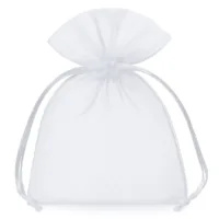 25 stuks Organza zakjes 8 x 10 cm - wit 7
