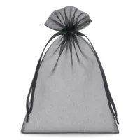 10 stuks Organza zakjes 15 x 20 cm - zwart 4