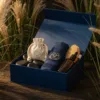 Wellness cadeaupakket met linnen zakje.