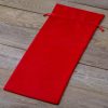 Fluwelen zakje 16 x 37 cm - rood Kerst tassen