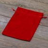 Fluwelen zakjes 15 x 20 cm - rood Kerst tassen