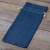 Jeans zakje 16 x 37 cm - blauw Op reis