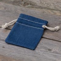 Jeans zakjes 8 x 10 cm - blauw Tafeldecoratie