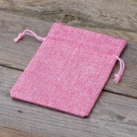 Jute zakjes 10 x 13 cm - lichtroze Lavendel en potpourri