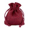 Jute zakjes 12 x 15 cm - bordeaux Middelgrote zakjes