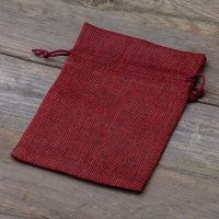 Jute zakjes 13 x 18 cm - bordeaux Lifehack – slimme ideeën