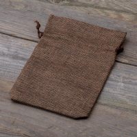 Jute zakjes 13 x 18 cm - donkere natuurlijke kleur Voor kinderen