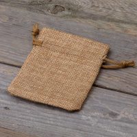 Jute zakjes 8 x 10 cm - lichtbruin Lavendel en potpourri